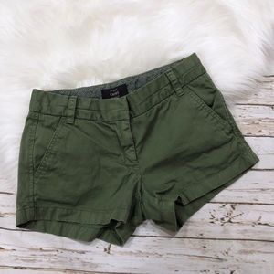 J CREW Chino Shorts Women's Green Small